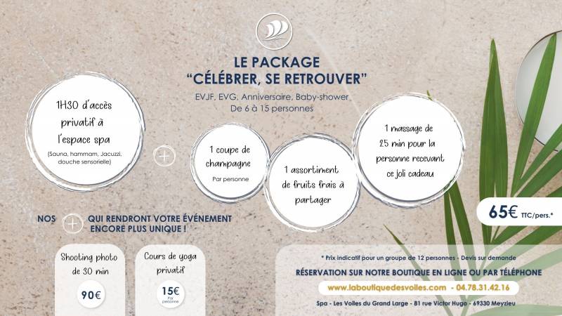 Vous organisez un EVJF, EVG, anniversaire ou baby-shower ?